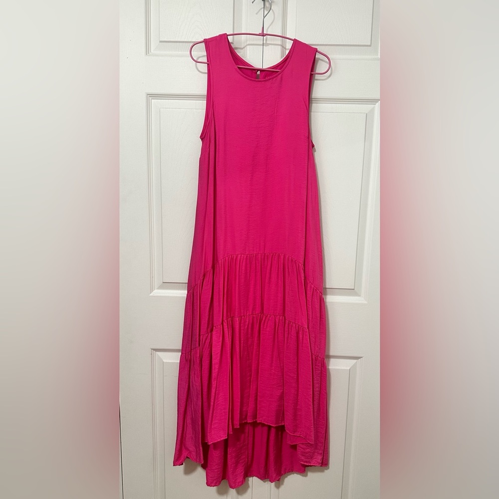 Anthropologie Maeve drop waist pink dress #018